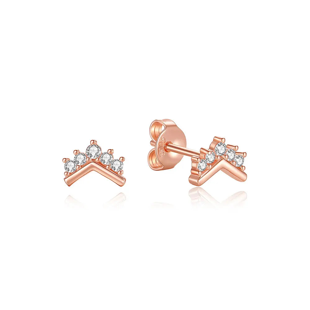 Original 925 Sterling Silber Ohrringe 2025 Stecker Creolen Kristall Ohrringe für Damen Roségold Krone Herz Unendlichkeit Biene Ohrring Schmuck