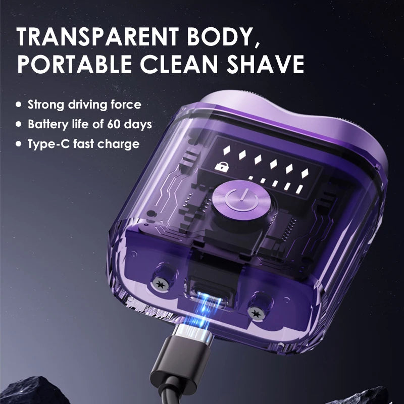 Mini Portable Electric Shaver for Men — Washable, Travel-Ready & Long Battery
