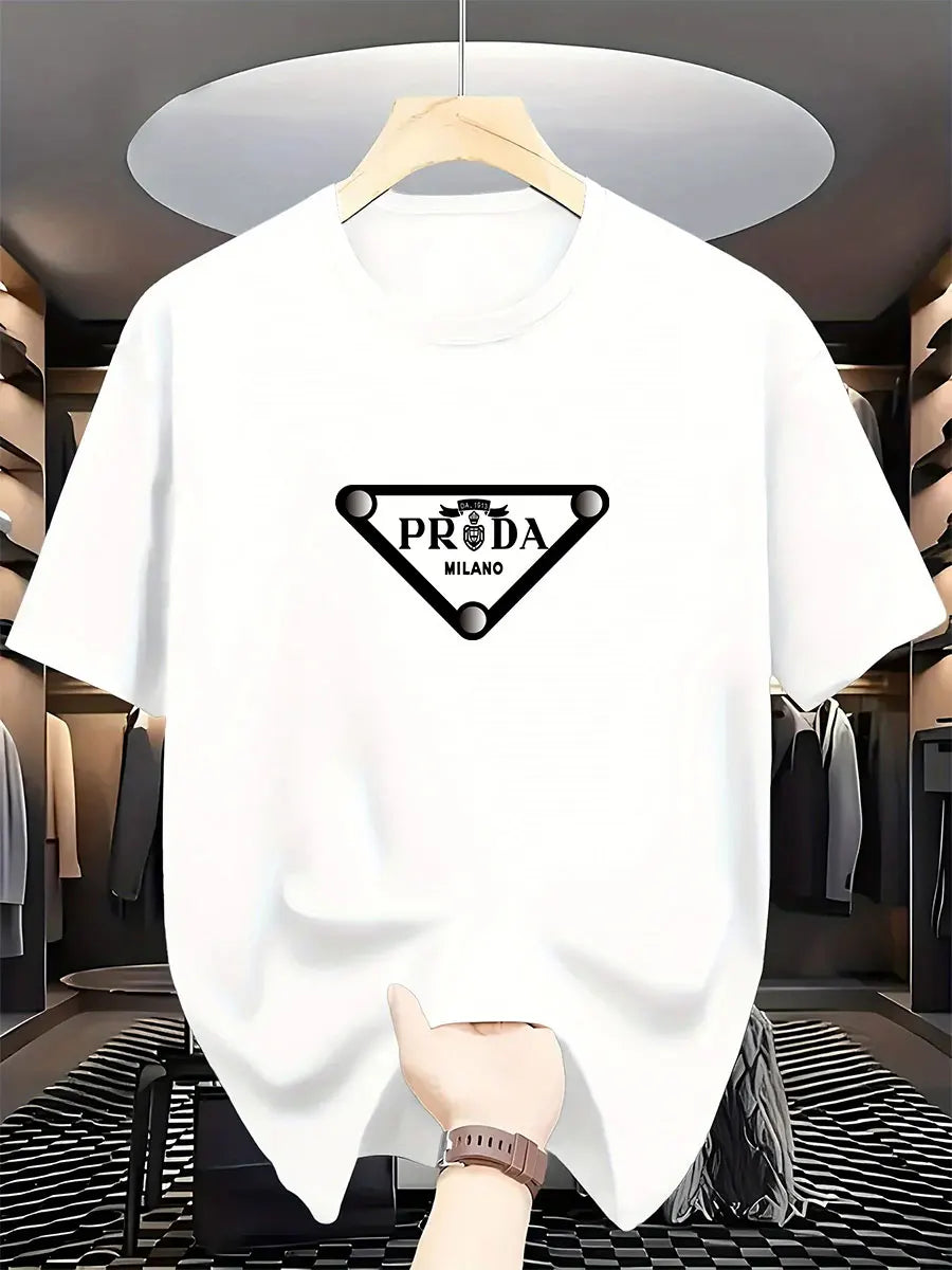 Milan Fashion Men's Luxury Printed Cotton T-Shirt