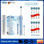Oral B Elektrische Zahnbürste Pro 4000 3D-Reinigung Tägliche Reinigung Zähne Sichtbarer Andrucksensor 4 Modi Zahnfleischpflege Wasserdicht Wiederaufladbar