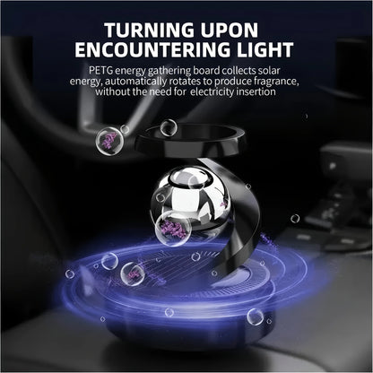 Car air freshener with PETG energy gathering board and text explaining its function.