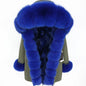 MAOMAOKONG Brand Long Winter Jacket Women Outwear Thick Parkas Natural Real Fox Fur Collar Coat Hooded Pink Female Clothing