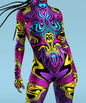 Colorful Rainbow Cosplay Costumes Abstract Geometry 3D Print Bodysuit For Women Skinny Jumpsuit Carnival Holiday Art Zentai Suit
