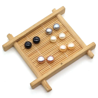 Bread Shape Beads Natural Freshwater Pearls Half Hole Diy Jewelry Making Women's Earrings Necklace Pendant Accessories