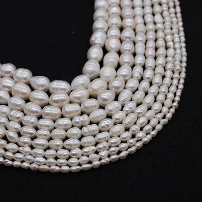 Natural Freshwater Pearl Beads Rice Isolation Loose Beaded for Jewelry Making DIY Personality Bracelet Necklace Accessories Gift
