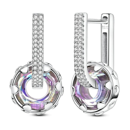 925 Sterling Silver Hoops Earrings Hypoallergenic Hoops Earrings With Zirconia Fashion High Quality Jewelry for Women Girls