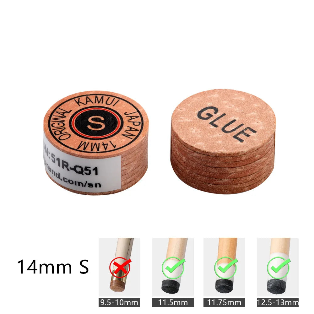 Kamui Clear Pool Cue Tips - 14mm Japanese Original