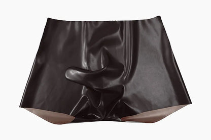 Herren Fetisch Latex Höschen Gummi Boxershorts Peniskondom Unterwäsche Kondom Cock Pouch Shorts Sexy Unterhosen für Herren