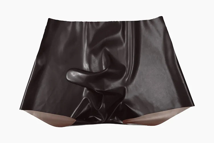 Herren Fetisch Latex Höschen Gummi Boxershorts Peniskondom Unterwäsche Kondom Cock Pouch Shorts Sexy Unterhosen für Herren