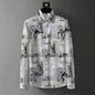 Men's Retro Baroque Print Business Casual Shirt
