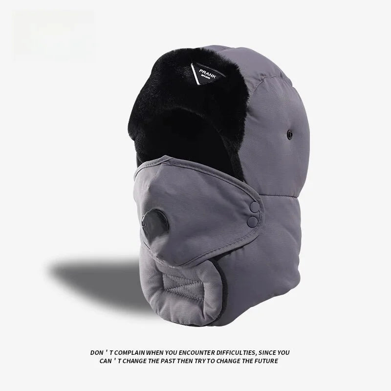 Men's Winter Cycling Hat Windproof Warm  Vehicle Cotton Cap Ear Protection ex Casual Sle Foldable Cap