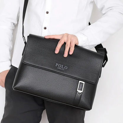 Business Men Leather Shoulder Bag Boy Crossbody Designer Luxury Briefcase Messenger Bags Male Christmas Gift Men's Handbags