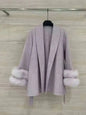 UCXQ Elegant OL Office Lady Overcoats Fur Patchwork Long Sleeve Woolen Coat Beautiful Women's Clothing Jacket Autumn 2025 Winter