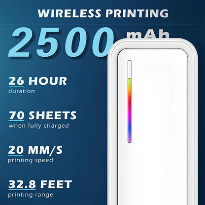 Portable A4 Bluetooth Thermal Printer for Office & Travel