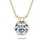 RAPRGOLD Certified 0.5-5ct Moissanite Pendant Necklaces S925 Sterling Silver Solitaire Necklace Chains For Women Jewellry Gifts