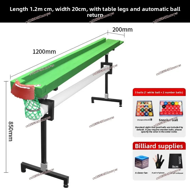 Five-point Pool Table Home Training Library Edge No Rubber Strip Single Hole Snooker Pocket Small Training Table