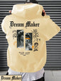 Dream Maker Brave Skulptur Muster Herren Kleidung Kreative Taschen Hoodies Hip Hop Herbst Streetwear Fleece Casual Herrenbekleidung