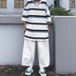 Men's Vintage Striped T-Shirt Mens Casual Summer Tee