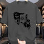 2025 Sommer Herren Polyester Lässig Atmungsaktiv Rundhals-T-Shirt mit Geste Auge Personalisiertem Muster Bedrucktes Outdoor-Oberteil