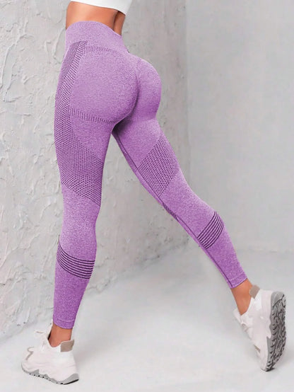 Nahtlose Sportleggings mit breitem Bund