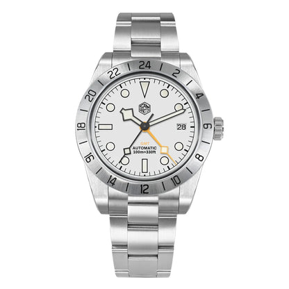 San Martin Neu 39mm NH34 BB GMT Automatische Mechanische Uhr Sportuhr Saphir Leuchtend Wasserdicht 100m für Herren Relogio SN0054