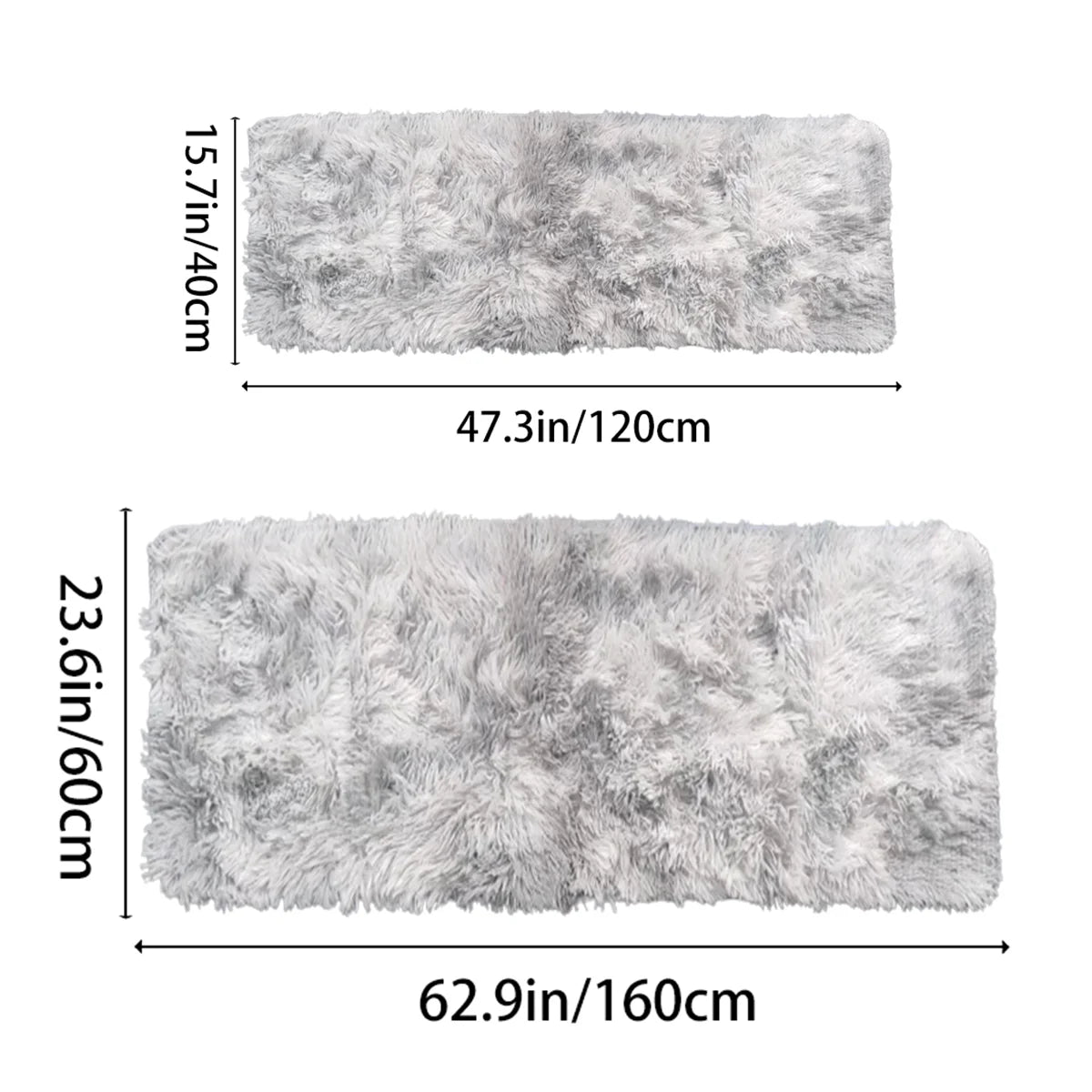 Weiche Teppiche Schlafzimmerteppich Flauschig Rutschfest Batik Fuzzy Shag Plüsch Weicher Shaggy Nachttischteppich Wohnzimmerteppich