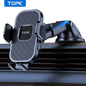 Topk car phone holder on a car dashboard with clear background