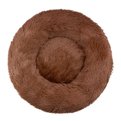 40-90cm Rundes Haustierbett für große Hunde Super Weiches Katzenbett Langes Plüsch Hundebett für mittlere Hunde Winter Warmes Schlafplatz