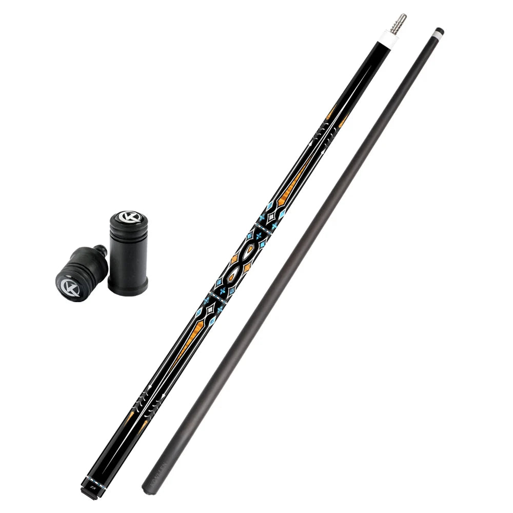 ZOKUE-Professional Billiard Cue with Case, Carom Stick, Korean 3 Cushion, Taper, 12mm Tip, 142 cm, Libre Cue with Case