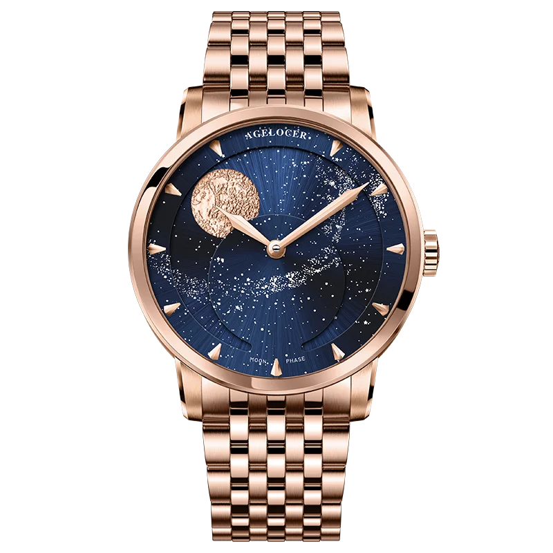 Astronomer Watch Van Gogh Oil Painting Luxury Automatic Mechanical Moon Phase Watch