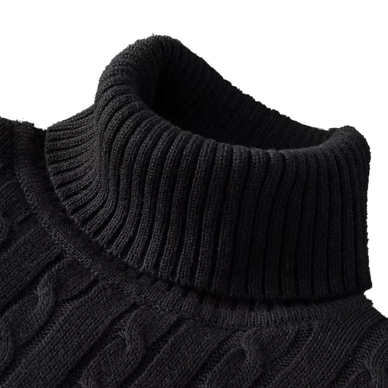 Rollkragenpullover lässig Herren Rollkragen Strickpullover Warmer Herren Pullover Wollpullover