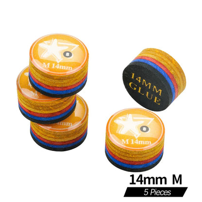 KONLLEN Cue Tips Rainbow Tips 11/14mm Multilayer Cuetips Snooker Hardness S/SS/SX/M/MH/H Pig Skin CRICAL Cue Tip Accessories