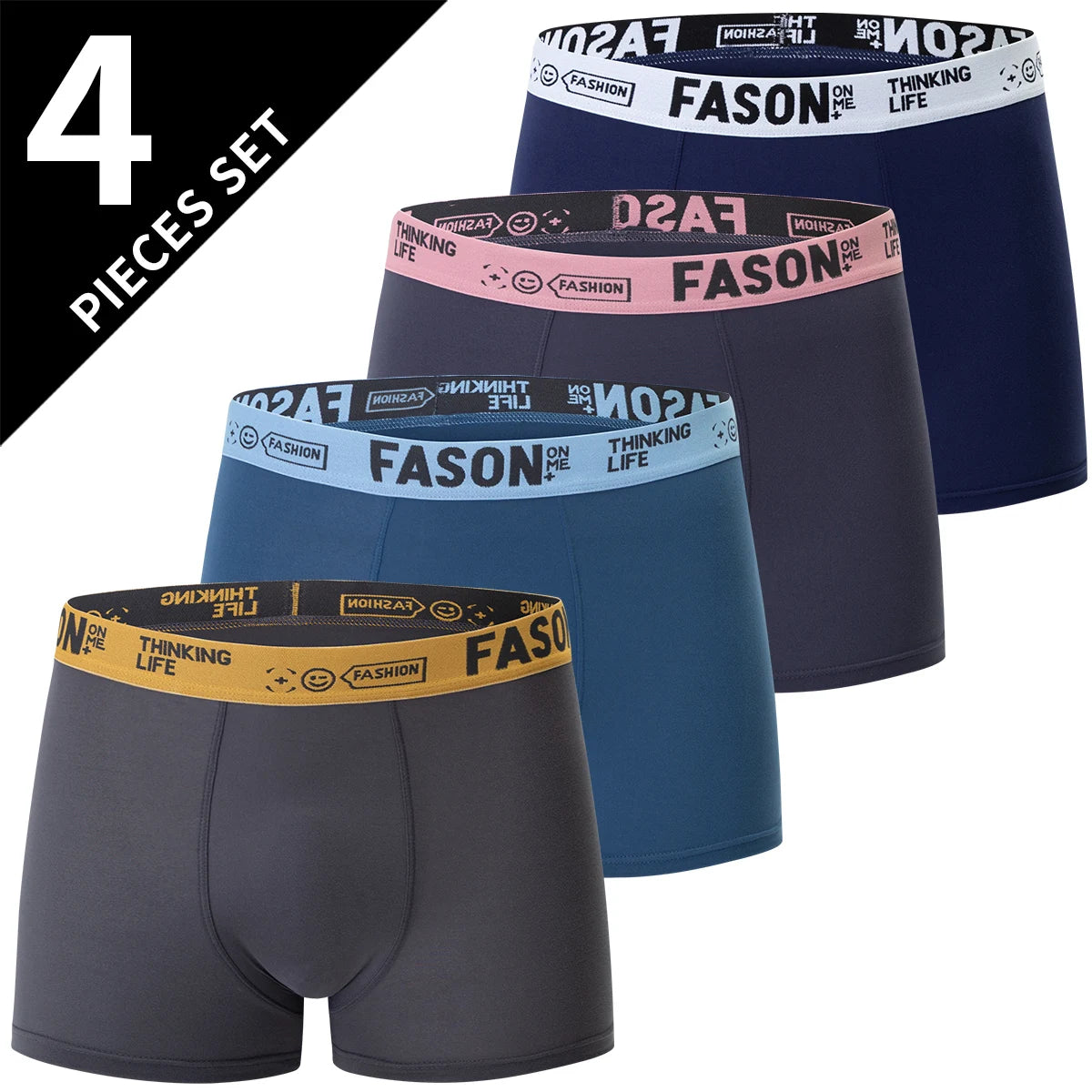 4/10-teiliges Set lässiger und modischer Herrenunterwäsche Bequeme Boxershorts Jugend-Übergröße Sport-Radfahren elastische Shorts
