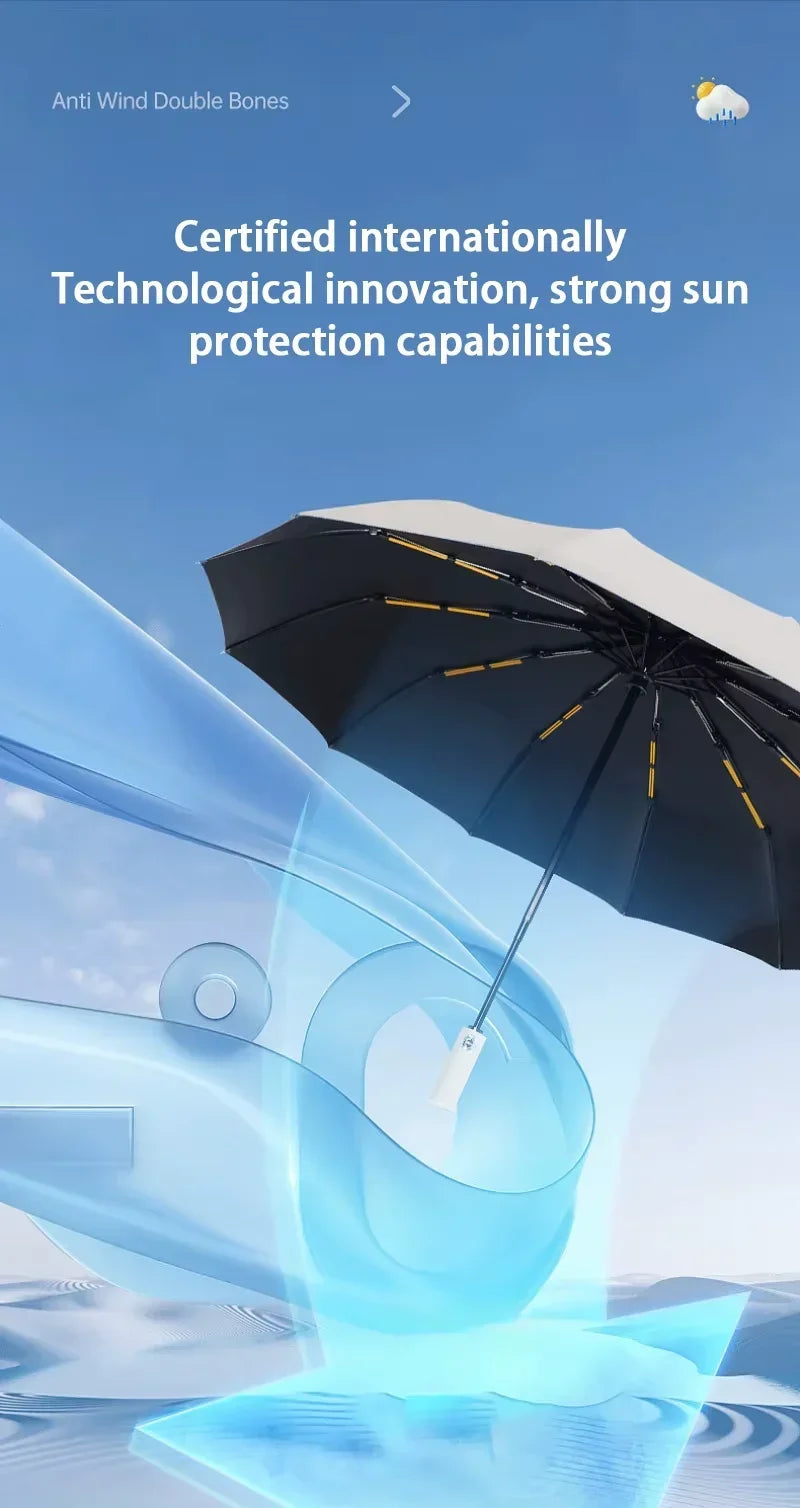 Xiaomi 56 Bones Fully Automatic Double-Rib Sun Rain Umbrella Windproof Design Suitable for the Whole Family Portable for Travel
