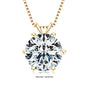 RAPRGOLD Certified 0.5-5ct Moissanite Pendant Necklaces S925 Sterling Silver Solitaire Necklace Chains For Women Jewellry Gifts