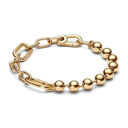 2025 New 925 Sterling Silver Classic Fashion Pearl Link Bracelet Splicing Chain High Jewelry Accessory for Mother's Day