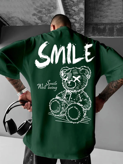 Men's Teddy Bear Print T-Shirt | Breathable Summer Top