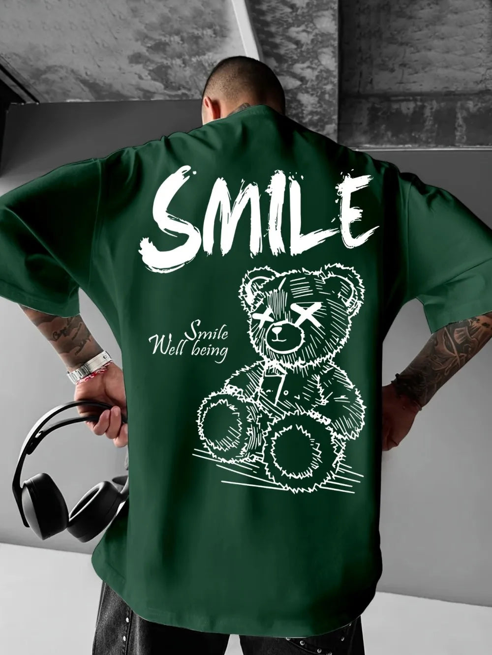 Men's Teddy Bear Print T-Shirt | Breathable Summer Top