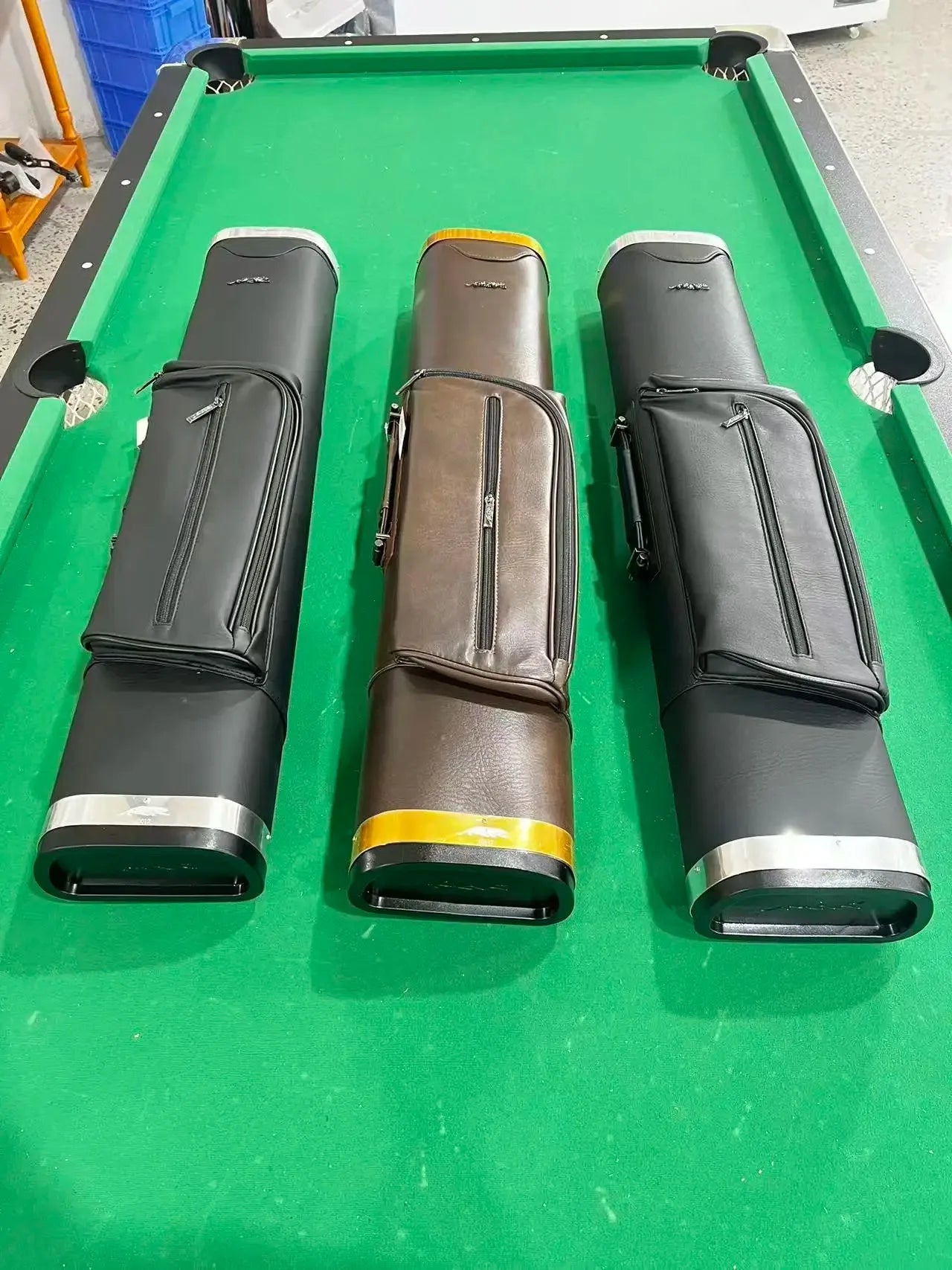 Portable 3B5S 1/2-pc 8 Holes Black/Brown Predator Billiard Cue case Bag Billiard Cue Stick Storage Carrying Protecting Cue Stick