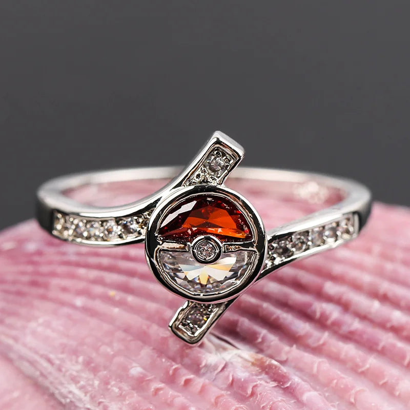 1 Pc Delicate Synthetic Zircon Ring Fashionable and Suitable for Birthday Gift Rings, Suitable for All Seasons