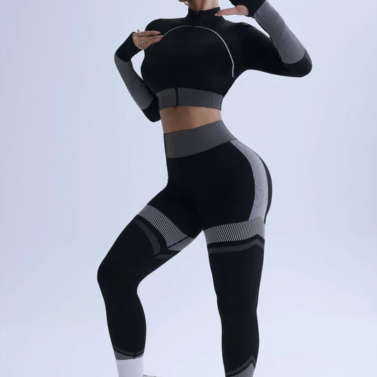 Women's Long Sleeve Yoga Shirt Gym Workout Top