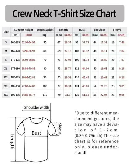 European Trendy Loose Printed T-Shirt – Unisex Summer