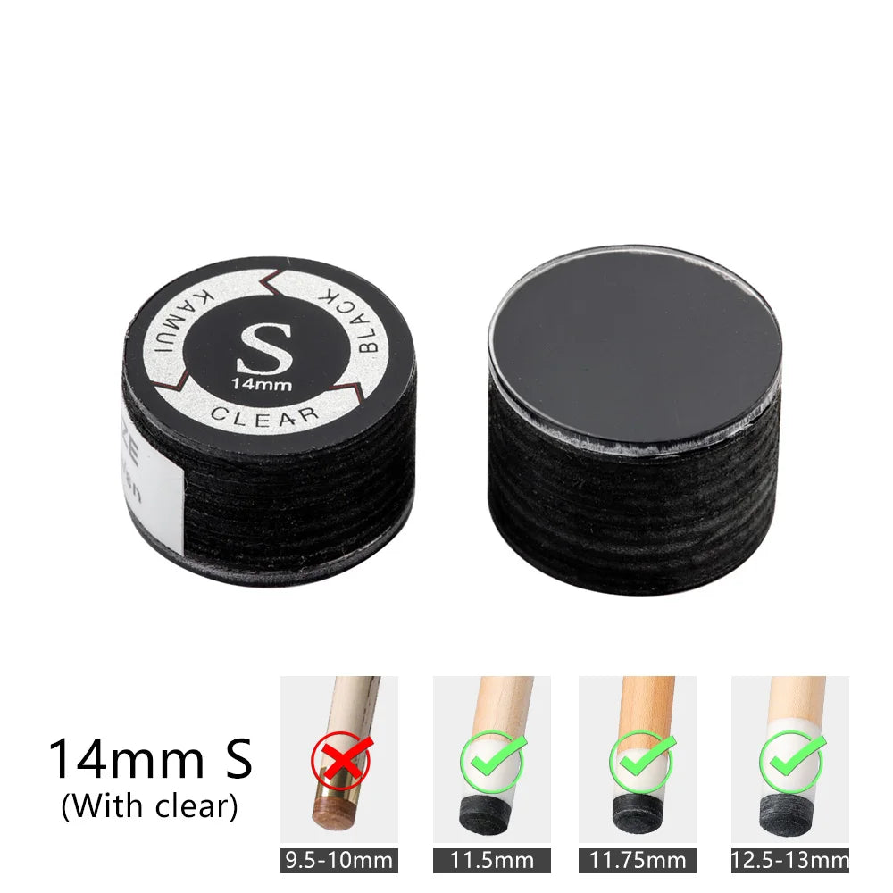 Kamui Clear Pool Cue Tips - 14mm Japanese Original