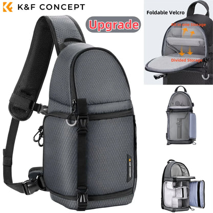 K&F Concept Camera bag Photography Backpack 10L Waterproof Camera Sling Backpack DSLR/SLR Camera Case Sony Fuji Photography Bags