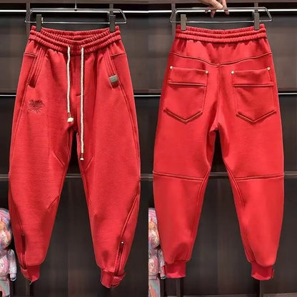 Men's Khaki Jogger Sweatpants | Loose Fit Unisex
