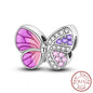 Charm 925 Sterling Silver Pink Pendant Charm Fit Original Charm Bracelet Necklace Beads DIY Jewerlry Accessories