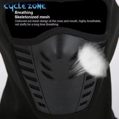 Winter Thermal Motorcycle Mask Windproof Balaclava Cap Face Cover Fleece for Ski Cycling Riding Warm Dustproof Full Face Mask