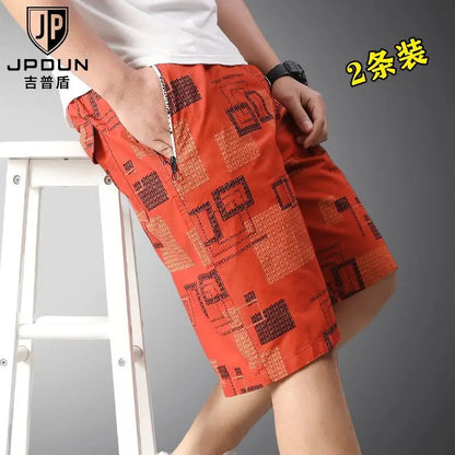 Herren-Badeshorts Reine Baumwolle Locker Lässig Sommer