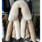 2025 MAOMAOKONG White Duck Down Jacket Winter Women Warm Loose Coat Natural Real Fox Fur Collar Thick Luxury Outerwear parkas