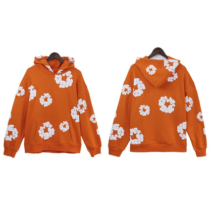 Hoodie Cross border European and American Hot selling Cotton Foam Printed Tears Hoodie Men's and Women's Hoodies